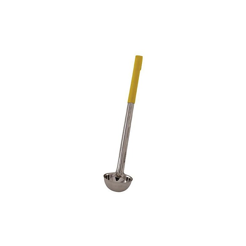 Winco 1 Oz. Yellow Ladle, Stainless Steel (LDC-1) image 1