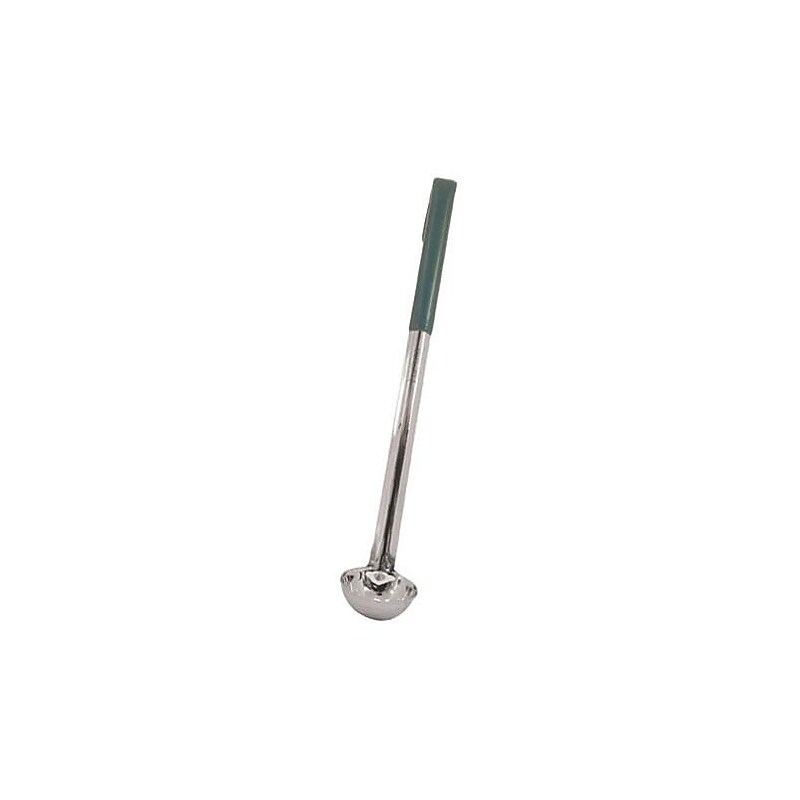 Winco 1/2 Oz. Teal Ladle, Stainless Steel (LDC-05) image 1