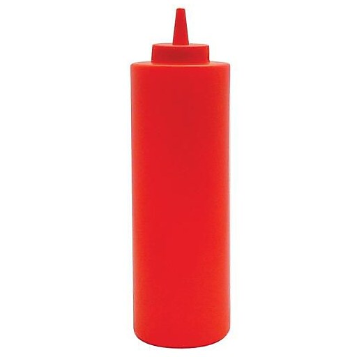Winco 24 Oz Red Squeeze Bottle (PSB24R) at Staples