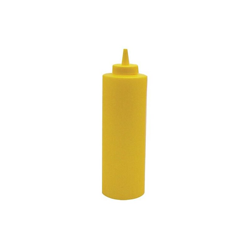 Winco 24 Oz. Yellow Squeeze Bottle (PSB24Y) image 1