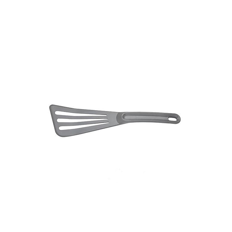 Mercer Cutlery 12" Gray High Heat Slotted Nylon Spatula (59367) image 1