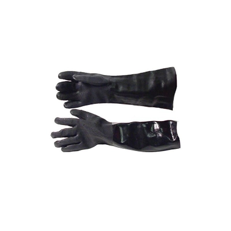 Protective Industrial Products 18" PVC Dipped Gloves, Black, 1 Pair (58-8060) image 1