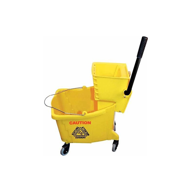 Winco 36 Qt. Mop Bucket and Wringer, 1/Pack (MPB-36) image 1