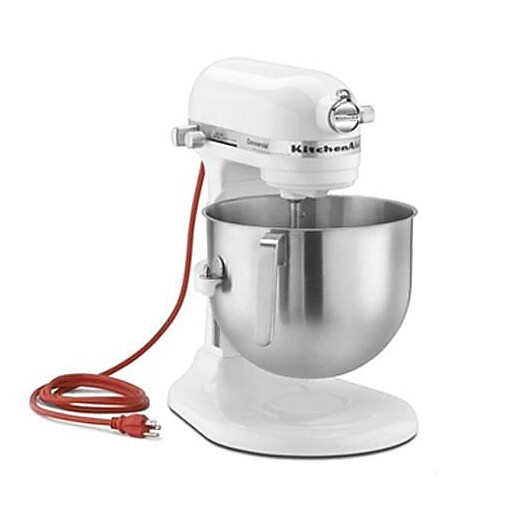 KitchenAid Commercial 8 Qt. Commercial Stand Mixer, 16.5H x 13.3W x  14.6D, White (KSM8990WH)