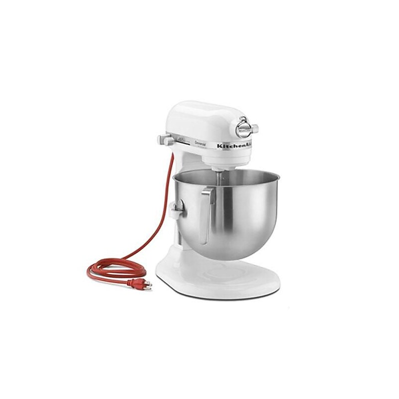 KitchenAid Commercial 8 Qt. Commercial Stand Mixer, 16.5"H x 13.3"W x 14.6"D, White (KSM8990WH) image 1