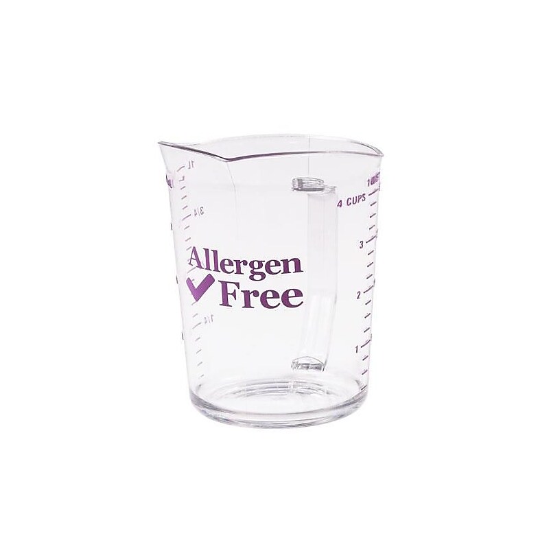 Cambro 4 Qt Allergen Free Measuring Cup, Polycarbonate (400MCCW441) image 1
