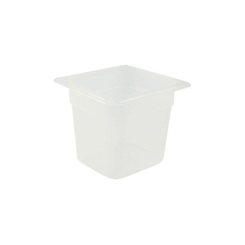Cambro 1/6 Size 6" Deep Food Pan, 5 2/3" H x 6 1/3" W x 6 7/8" D, Clear (66PP190) image 1