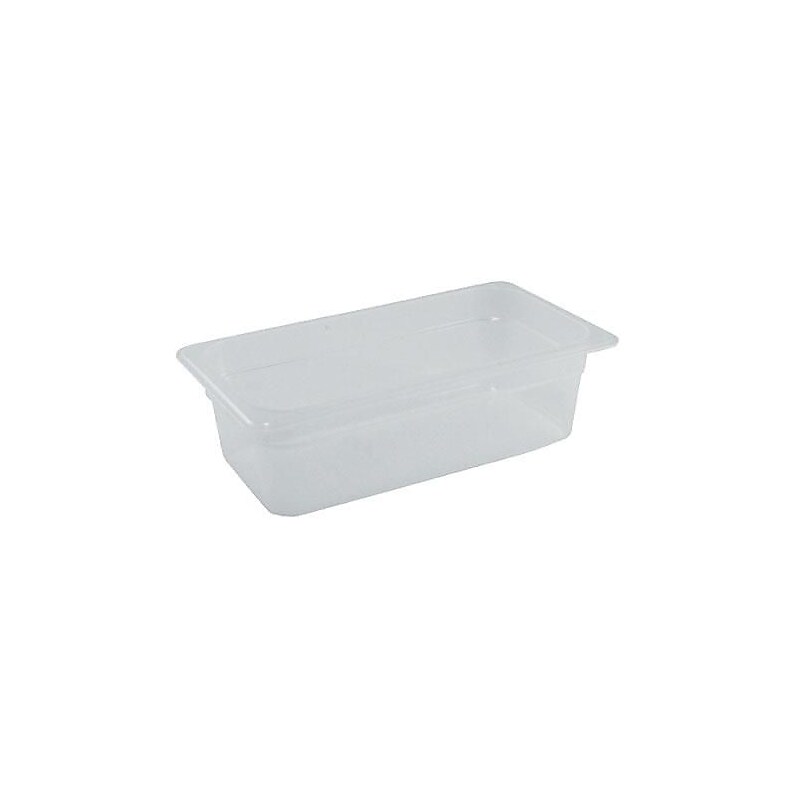 Cambro 1/3 Size 4" Deep Food Pan, 3 5/6" H x 12 3/4" W x 6 7/8" D, Clear (34PP190) image 1