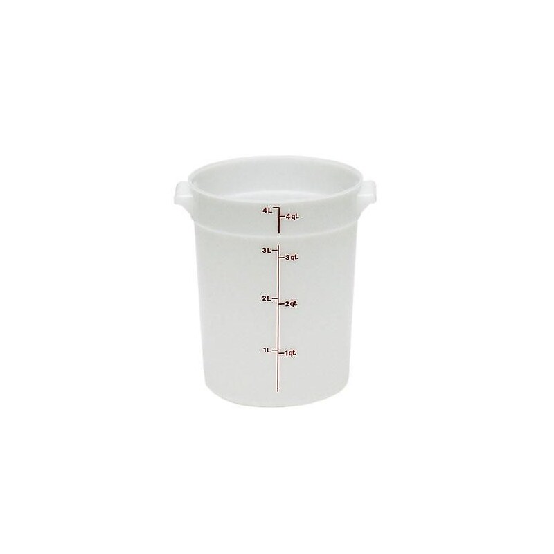 Cambro White Food Storage Container, 4 qt. (75128) image 1