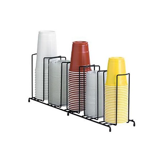 DispenseRite 5Section Wire Cup/Lid Dispenser, Black (WR5) at Staples