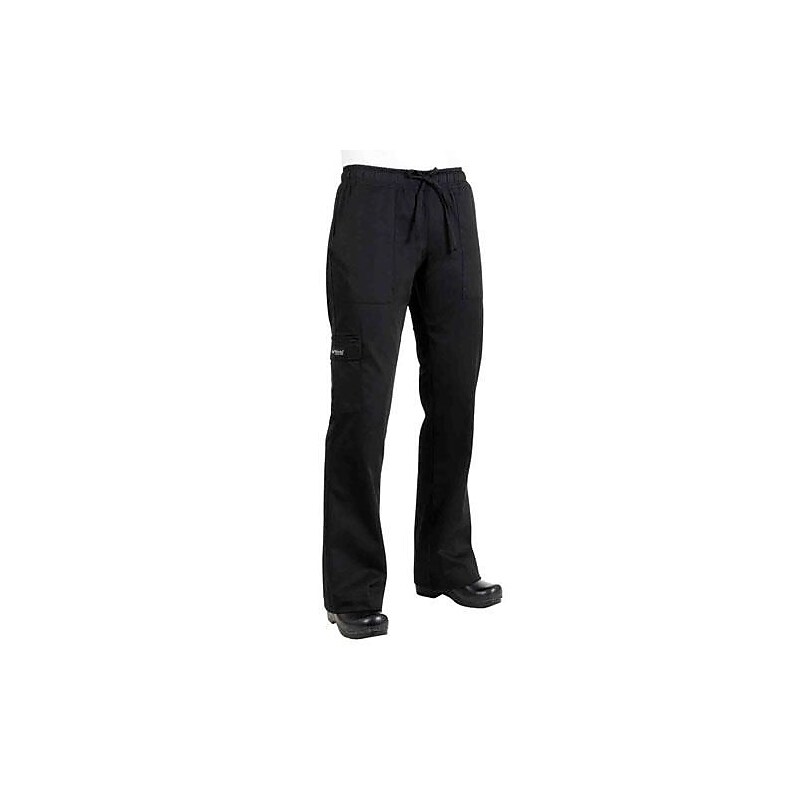 Chef Works Women's Cargo Chef Pants, Black, XS (CPWO-BLK-XS) image 1