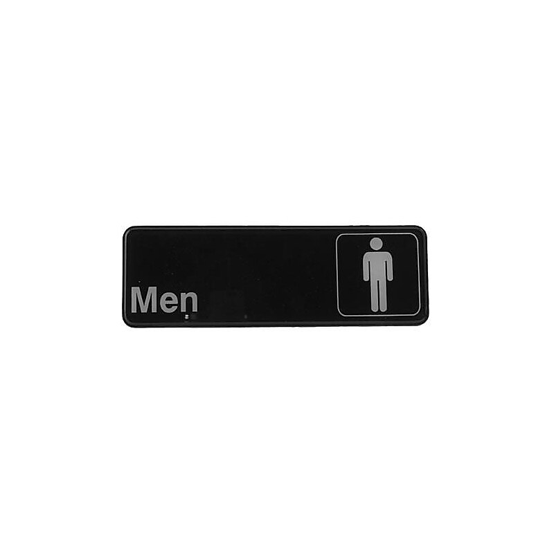 Winco 3" x 9" Men's Restroom Sign (SGN-311) image 1