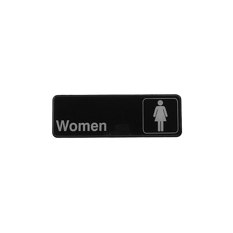 Winco 3" x 9" Women's Restroom Sign (SGN-312) image 1