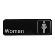 Winco 3" x 9" Women's Restroom Sign (SGN-312)