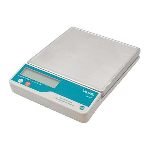 Taylor Precision Digital Scale, 22 lbs., Silver, 2.8" L X 8.5" W X 112.