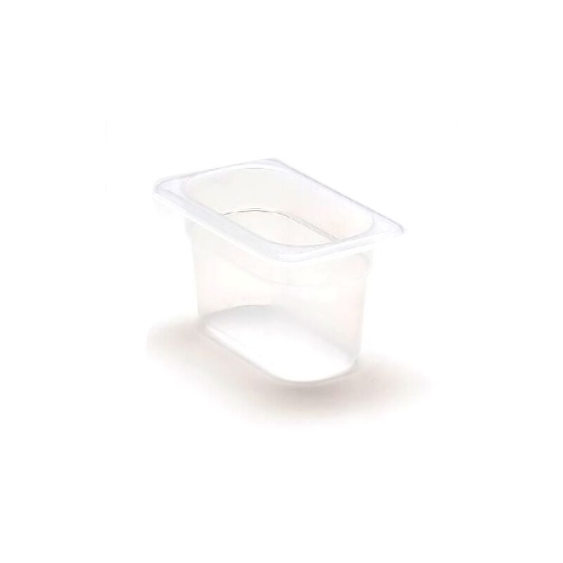 Cambro 1/9 Size 4" Deep Food Pan, 6 15/16" L x 4 1/4" W, Translucent (94PP190) image 1