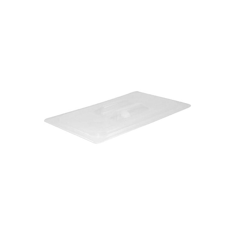 Cambro 1/9 Size Camwear® Notched Flat Cover, 6 15/16" L x 4 1/4" W, Clear (90CWCN135) image 1