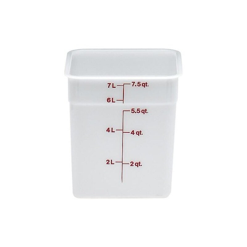 Cambro CamSquare White Food Storage Container, 8 qt. (78498) image 1