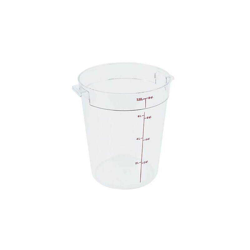 Cambro 8 Qt. Camwear® Food Storage Container, 9 15/16" D X 10 7/8" H, Clear (RFSCW8135) image 1