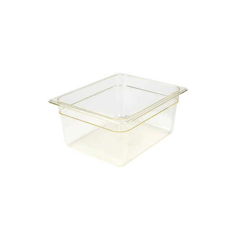Cambro 1/2 Size 6" Deep H-Pan™ Food Pan, 12 3/4" L x 10 7/16" W, Amber (26HP150) image 1