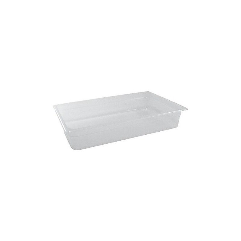 Cambro 4" Deep Full Size Clear Food Pan, 20 7/8" L x 12 3/4" W (79214) image 1