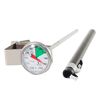 Comark 200 F Beverage Thermometer, Silver, 5" L
