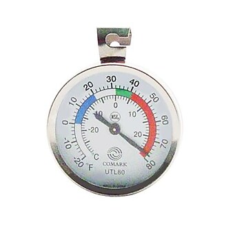 Comark 80 F Refrigerator/Freezer Thermometer, Silver (81135)