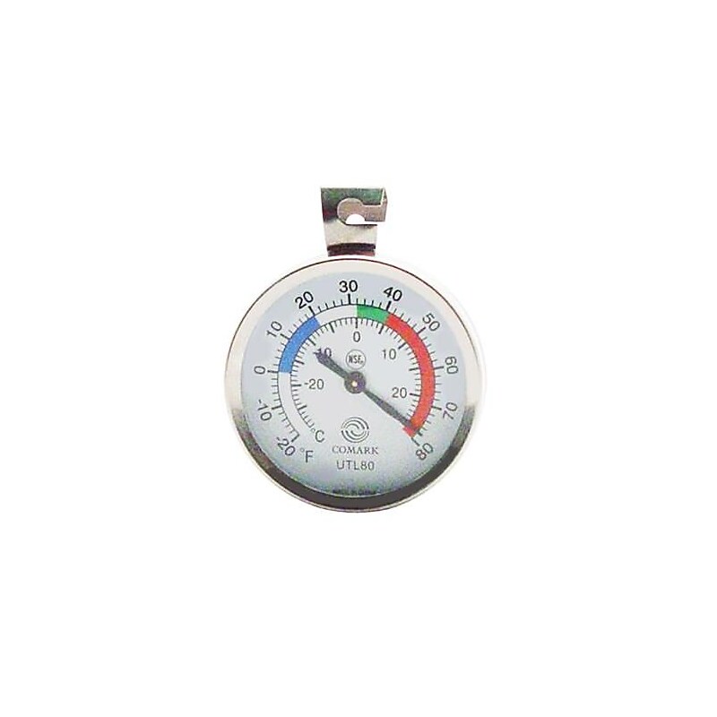 Comark 80 F Refrigerator/Freezer Thermometer, Silver (81135) image 1