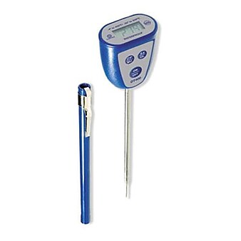 Comark 400 F Digital Thermometer, Blue, 3.6" L x 8.8" H x 0.8" W