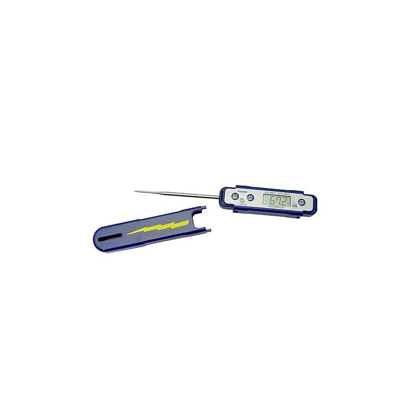 Comark Waterproof Digital Pocket Test Thermometer, Blue, 9.5" H x 4.2" L x 0.6" W image 1