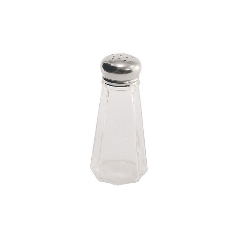 Crestware 3 oz. Paneled Glass Salt & Pepper Shaker (85703) image 1