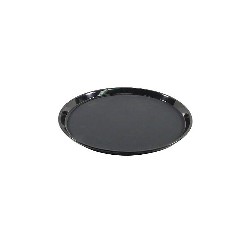 Carlisle GripLite® 14" Round Black Serving Tray, 14.63" Dia x 0.76" H., Black (1400GL004) image 1