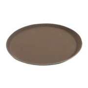 Carlisle 14 inch Griptite Round Tan Serving Tray, 14 inch Dia, Toffee Tan, 12/Pack... by