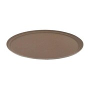 Carlisle 22 1/3 inch Griptite Brown Oval serving Tray, 27 1/16 inch L x 22 5/16 inch W,... by