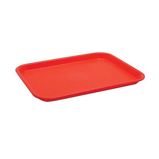 Carlisle Cafe® Red Food Tray, 10" L x 14" W, Red (CT101405) Staples