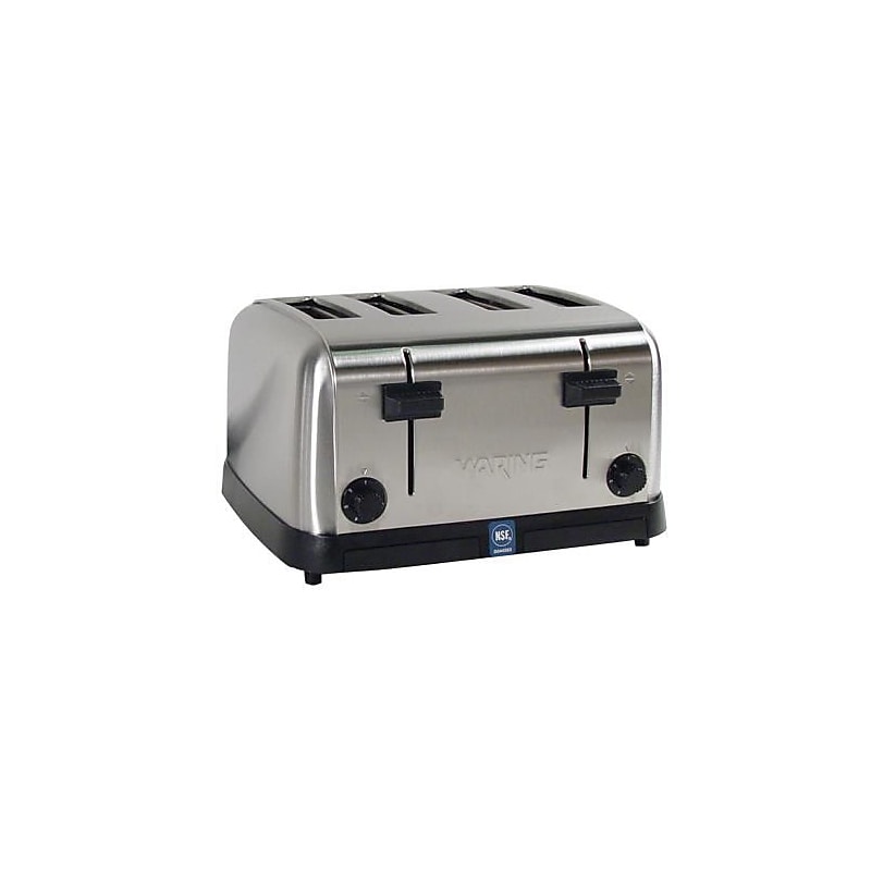 Waring 4 Slot Medium Duty Pop-Up Toaster, Silver, 12 1/2" W x 10 7/8" D x 7" H image 1