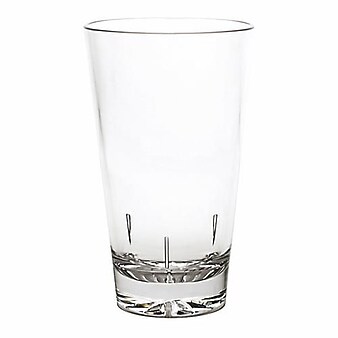 Thunder Group 16 Oz. Clear Polycarbonate Starburst Base Mixing Glass, Pack of 2 (PLTHMG016C)