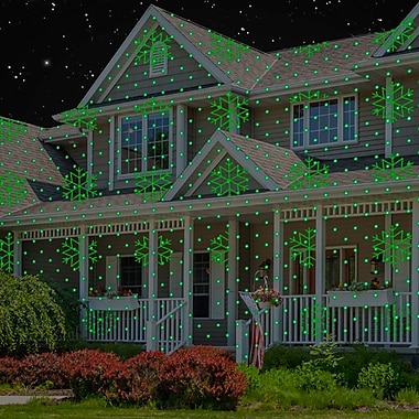 Red Green Snowflakes & Trees - Premium Instant Laser Projection Light with Color Isolation & Speed Control