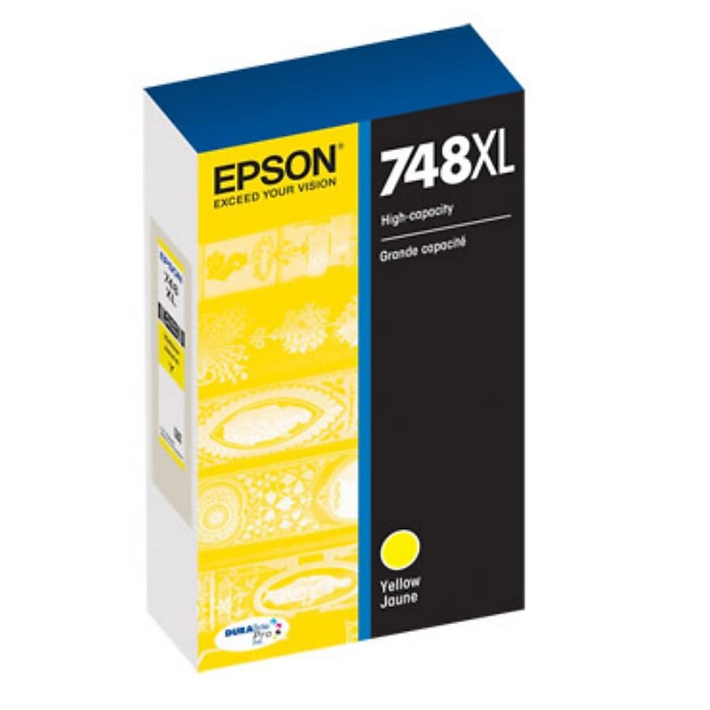 Epson T748XL Yellow High Yield Ink Cartridge image 1