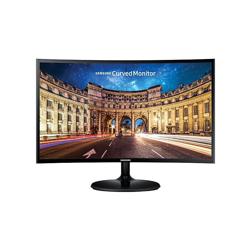 Samsung 390 Series C27F390 27" Curved LED LCD Monitor, High Glossy Black image 1