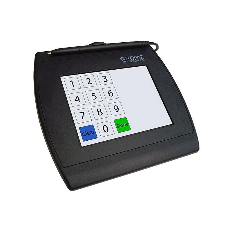 Topaz® SigGem® Color 5.7 T-LBK57GC-BHSB-R Dual Serial/USB Backlit Electronic Signature Pad image 1