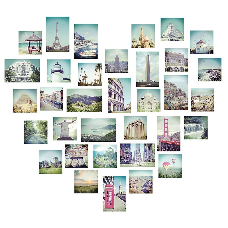 WallPops Love 2 Travel Wall Art Kit 34.5 x 39 Multi-Color (DWPK2150) image 1