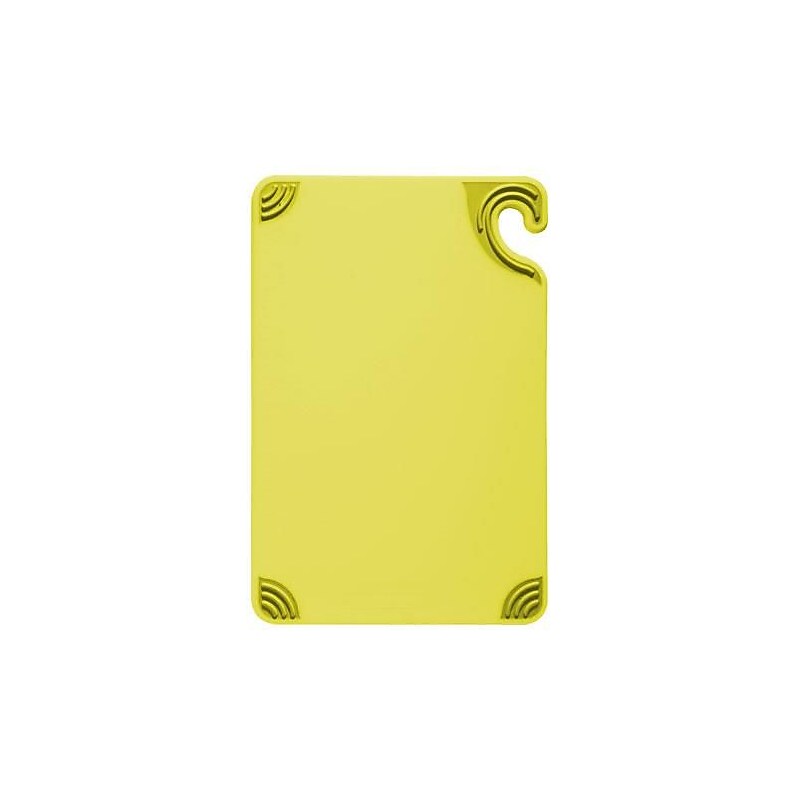 San Jamar 9" x 12" x 3/8" Yellow Cutting Board (CBG912YL) image 1