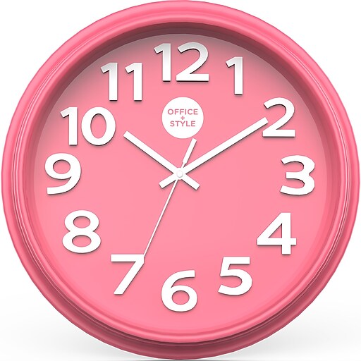 Office + Style 13" Silent Quartz Color Wall Clock with AntiScratch