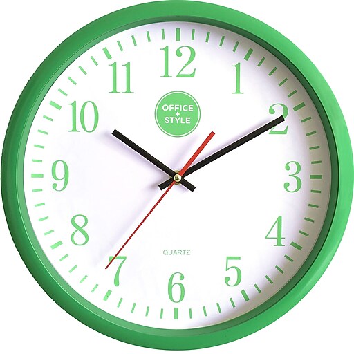 Office + Style 13" Silent Quartz Color Wall Clock with AntiScratch