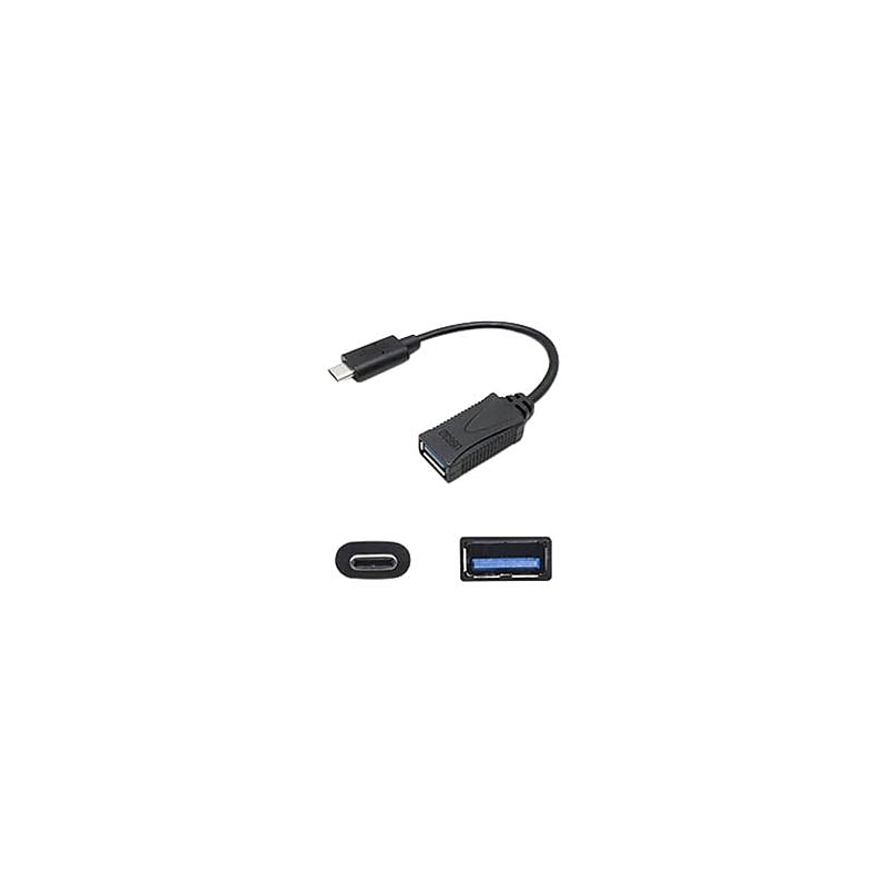 AddOn USBC2USB3FB 7" USB 3.1-C Male to USB 3.0-A Female Adapter Cable, Black image 1