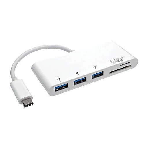 Tripp Lite 3 Port USBC to USBA 3x Portable Hub/FlashCard Reader