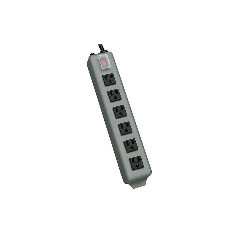 Tripp Lite 6 Outlet Power Strip, Blue Gray/Black (UL620-15) image 1