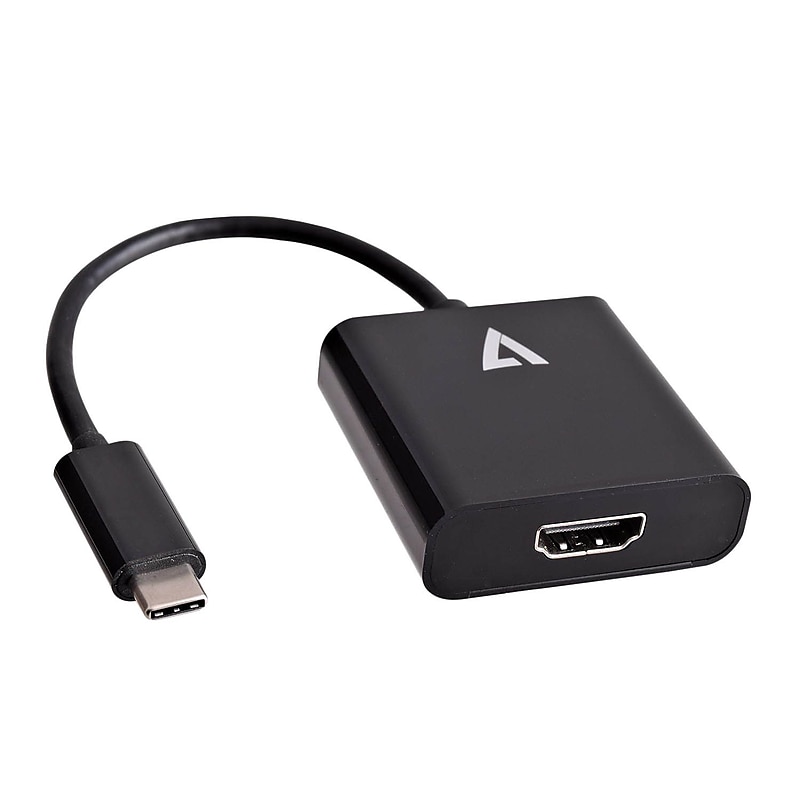 V7® V7UCHDMI-BLK-1N USB-C Male to HDMI Female Adapter, Black image 1