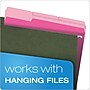 Pendaflex Recycled File Folder, 1/3-Cut Tab, Assorted, Letter Size, Pink/Light Pink, 100/Box (152 1/3 PIN)~#|#~m005168110_sc7